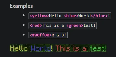 MiniMessage Example 2